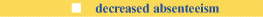 decreased absenteeism